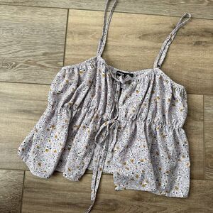 Shein Tie Front Halter Top